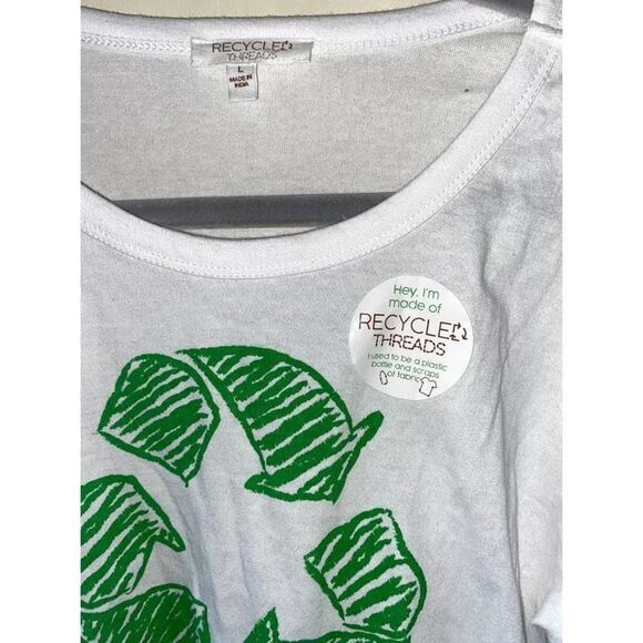 NWT Reduce Reuse Recycle Cropped Shirt - Picture 3 of 5